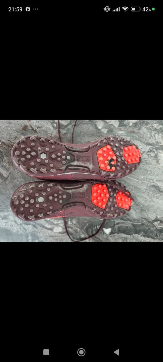 Bordo Erkek Futbol Ayakkabısı Velcro Detaylı - Görsel 4