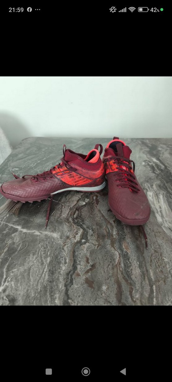 Bordo Erkek Futbol Ayakkabısı Velcro Detaylı - Görsel 2