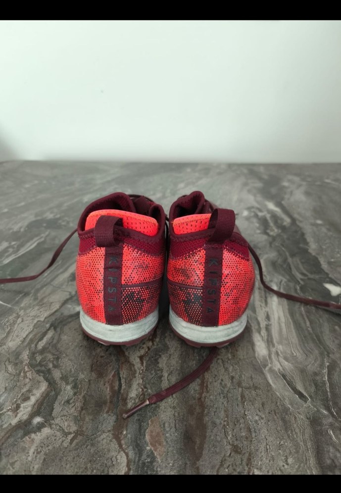 Bordo Erkek Futbol Ayakkabısı Velcro Detaylı - Görsel 5