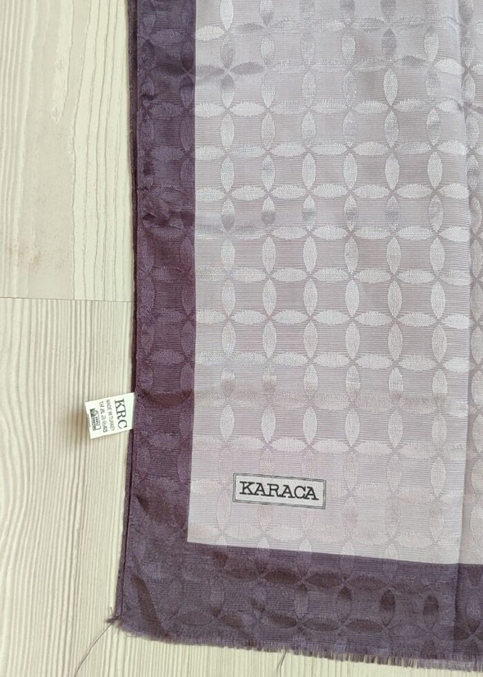 Karaca jakarlı lila şal - Görsel 2