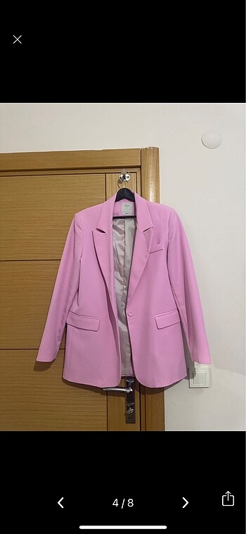 Quzu QUZU pembe blazer ceket