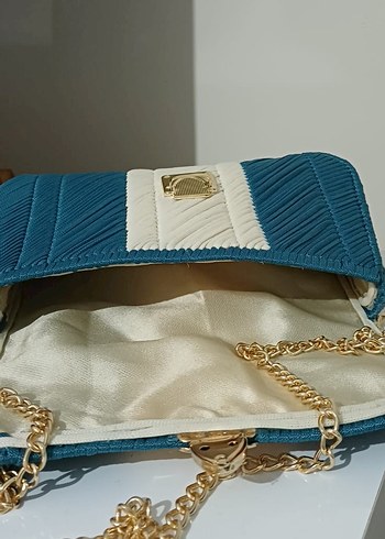 Mavi Pilili Modern Klasik Kadın Çantası - Görsel 5