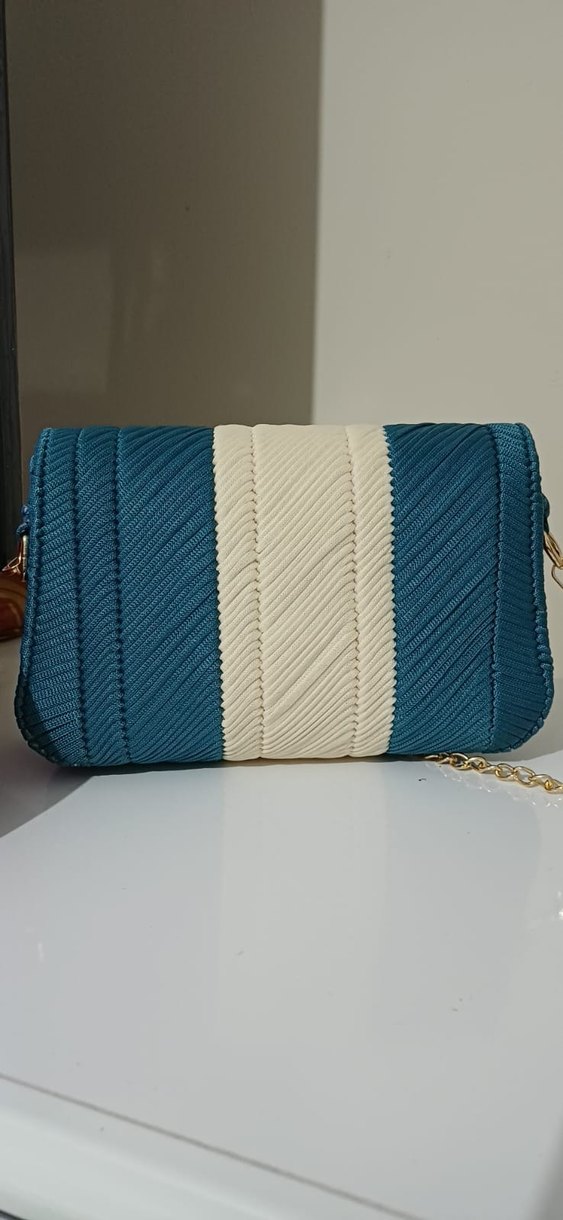 Mavi Pilili Modern Klasik Kadın Çantası - Görsel 2