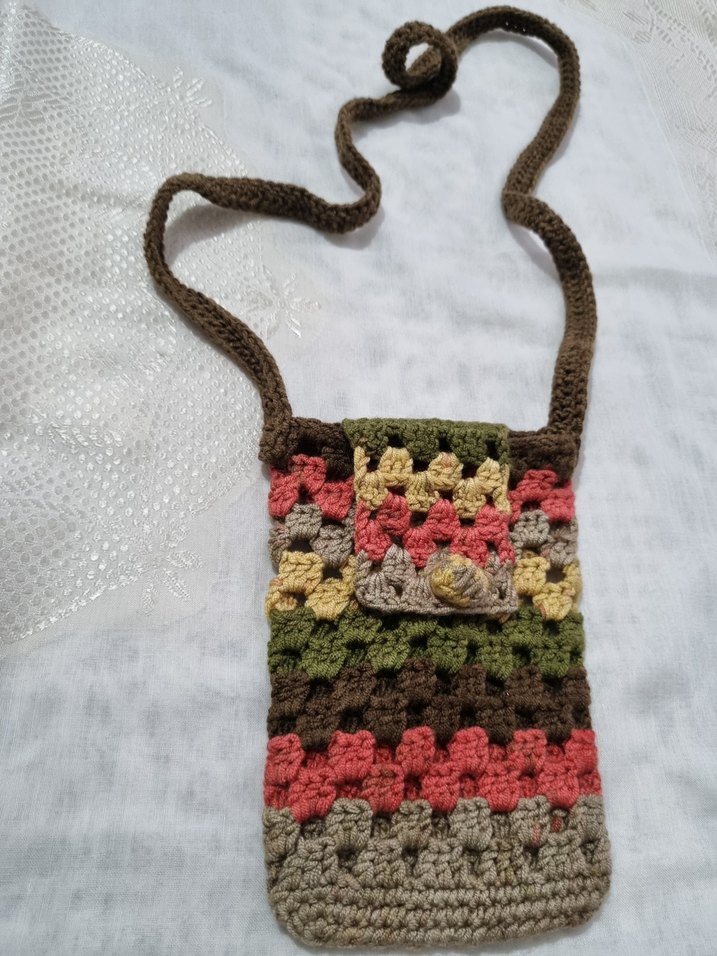 Gri Örgü Kadın Clutch Çanta - Görsel 3