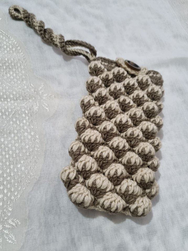 Gri Örgü Kadın Clutch Çanta - Görsel 2