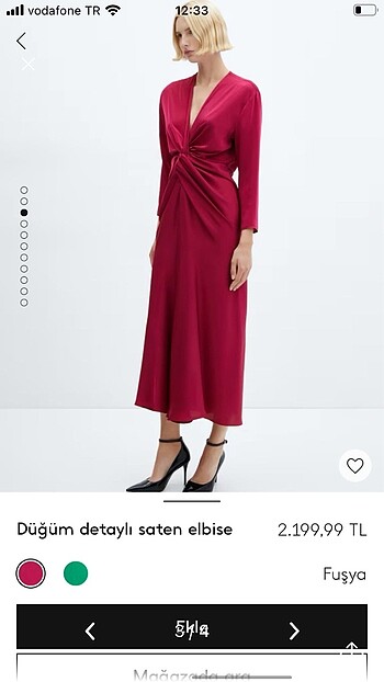 Mango Mango sıfır etiketli elbise gece gündüz