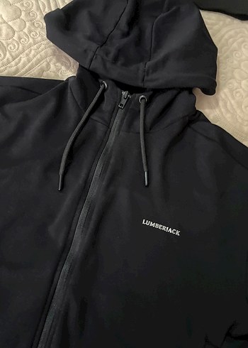 Siyah Fermuarlı Kapüşonlu kadın Sweatshirt - Görsel 3