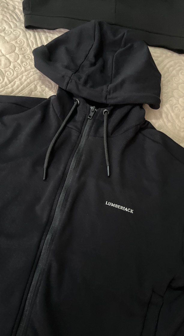 Siyah Fermuarlı Kapüşonlu kadın Sweatshirt - Görsel 3