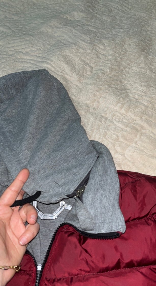 Bordo Fermuarlı Erkek Mont - Görsel 4