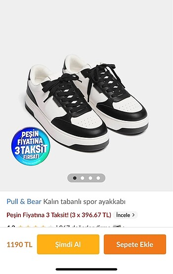 Pull Bear Spor Ayakkabı