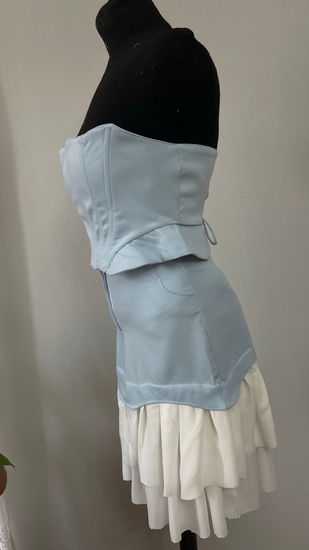 Pastel Mavi Mini Hemşire Korsesi - Görsel 2