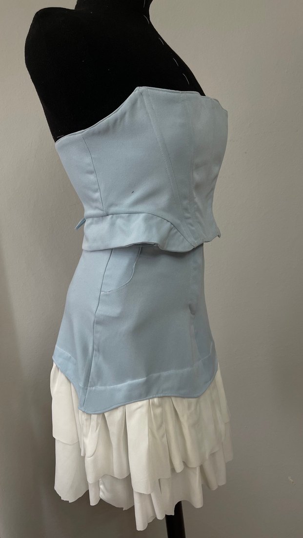 Pastel Mavi Mini Hemşire Korsesi - Görsel 3