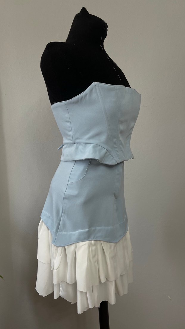 Pastel Mavi Mini Hemşire Korsesi - Görsel 4