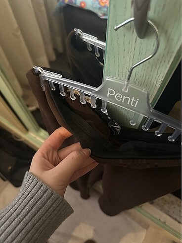m Beden İspanyol paça acı kahve pantolon