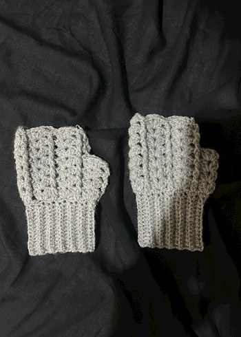 Gri örgü eldiven - Görsel 2