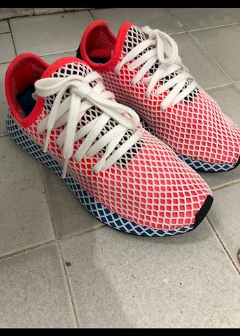 37 Beden Kırmızı Renkli Bağcıklı Spor Kadın Sneaker