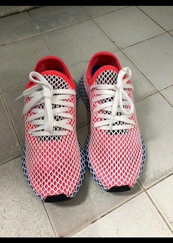 Kırmızı Renkli Bağcıklı Spor Kadın Sneaker