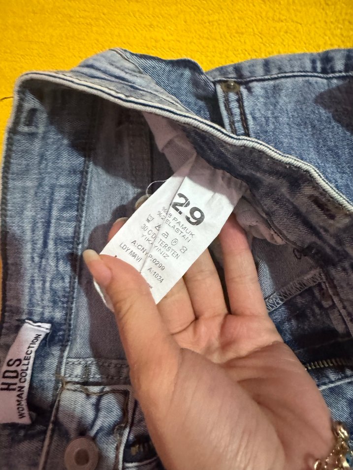 Kot Dar Kesim Kadın Denim Jean - Görsel 4