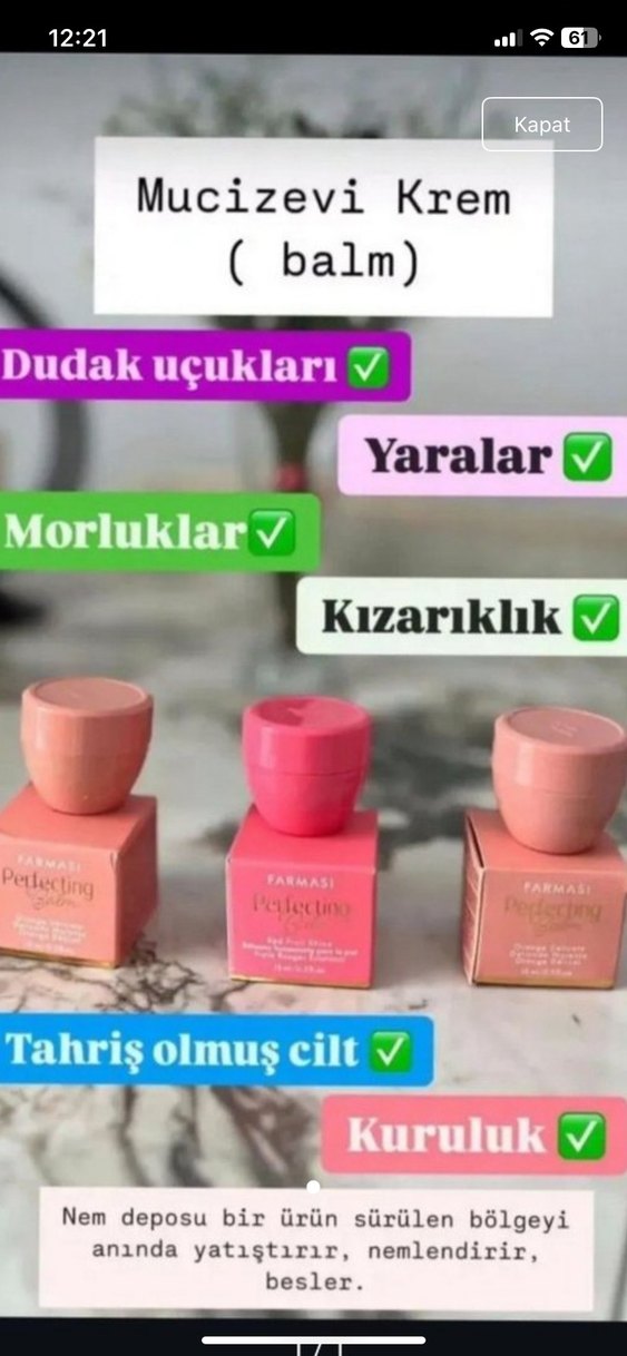 Farmasi Perfecting Balm Kırmızı Meyve Parıltısı 15ml - Görsel 3