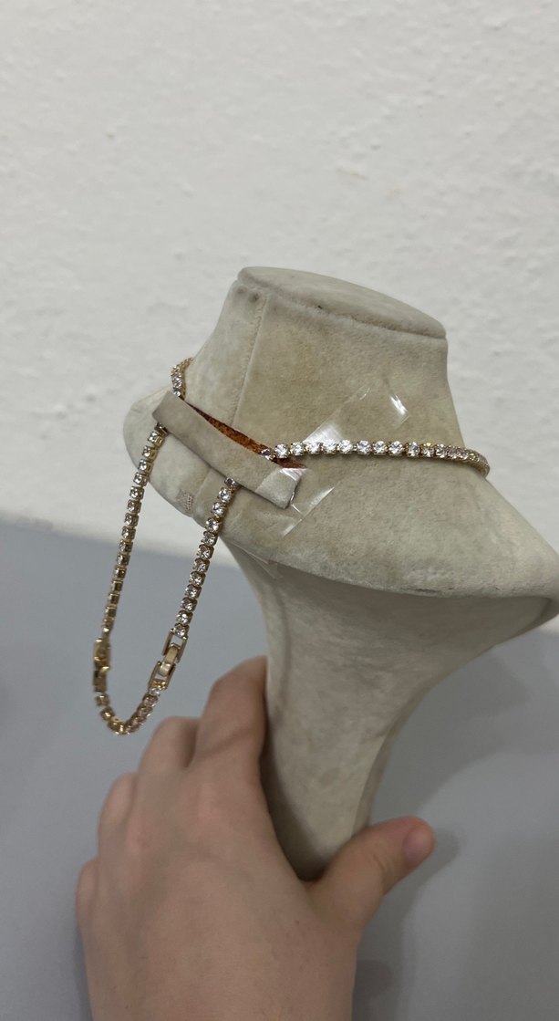 Altın Mini Zincirli Kare Desenli Kolye - Görsel 3