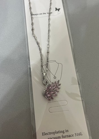 Uzun Zincirli Bohem Pembe Kadın Kolye - Görsel 3