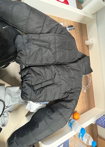 Kadın Siyah Kapitone Midi Kışlık Mont - Görsel 3