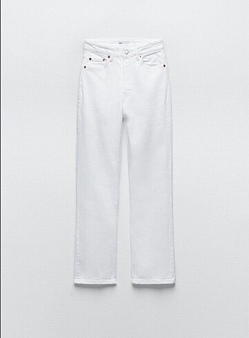 zara beyaz straight jean