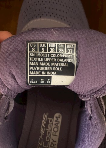 38 Beden mor Renk Skechers Mor Kadın Spor Ayakkabı
