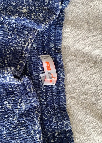 Mavi Batik Desenli Mini Etek - Görsel 2