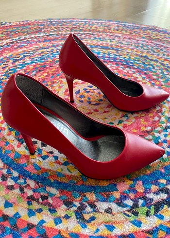 Kadın kırmızı Platform Topuklu Stiletto - Görsel 2