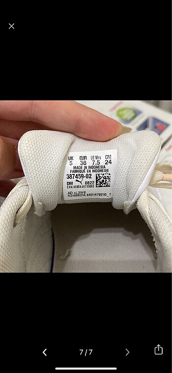 38 Beden beyaz Renk puma spor ayakkabı cali dream colorpop