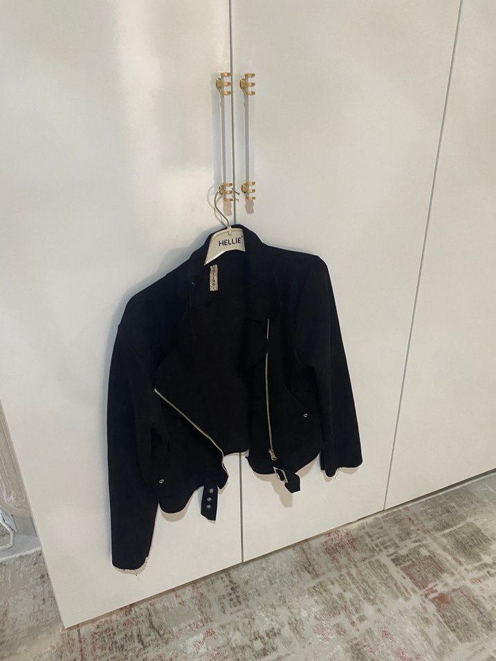 Fermuarlı SiyahMidi Ceket - Görsel 5