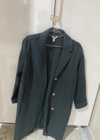 Yesil Keten Kadın Blazer Ceket - Görsel 3