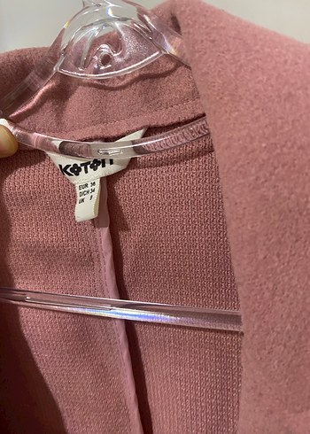 Pembe Süet Midi Kadın Kaban - Görsel 7