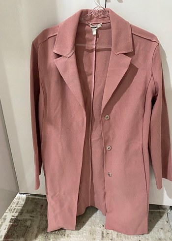 Pembe Süet Midi Kadın Kaban - Görsel 5