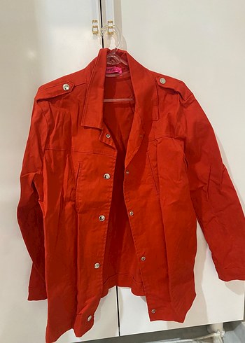 Kırmızı Düğmeli Kadın Ceket - Görsel 5