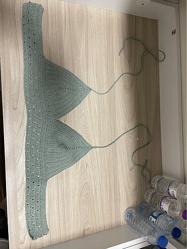 l Beden yeşil Renk Örme crop