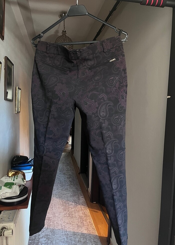 Etnik Desenli Kumaş Pantolon - Görsel 4