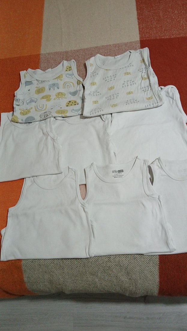 Beyaz Erkek Çocuk Atlet 8 li Paket - Görsel 2