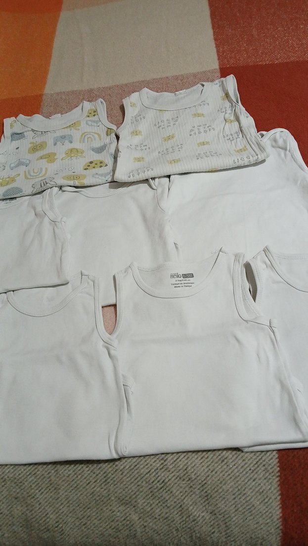 Beyaz Erkek Çocuk Atlet 8 li Paket - Görsel 3