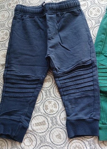 Erkek Çocuk Yeşil Katlamalı Pamuk Pantolon - Görsel 3