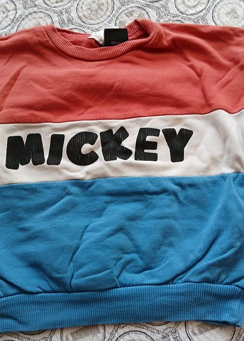 Renkli Mickey Baskılı erkek Sweatshirt - Görsel 2