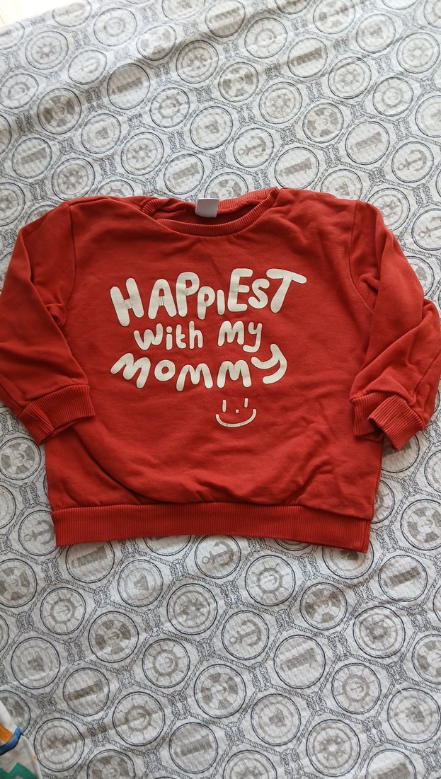 Kırmızı Baskılı Erkek Çocuk Sweatshirt - Görsel 3