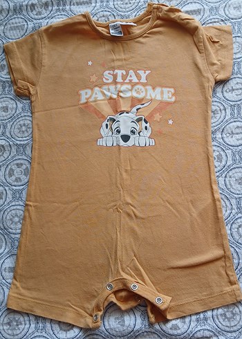 Kahverengi Kısa Kollu Bebek Tulum - Görsel 2