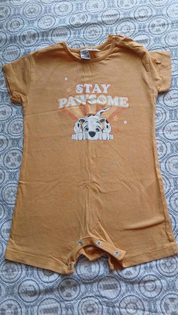 Kahverengi Kısa Kollu Bebek Tulum - Görsel 2