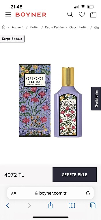Orijinal Gucci flora