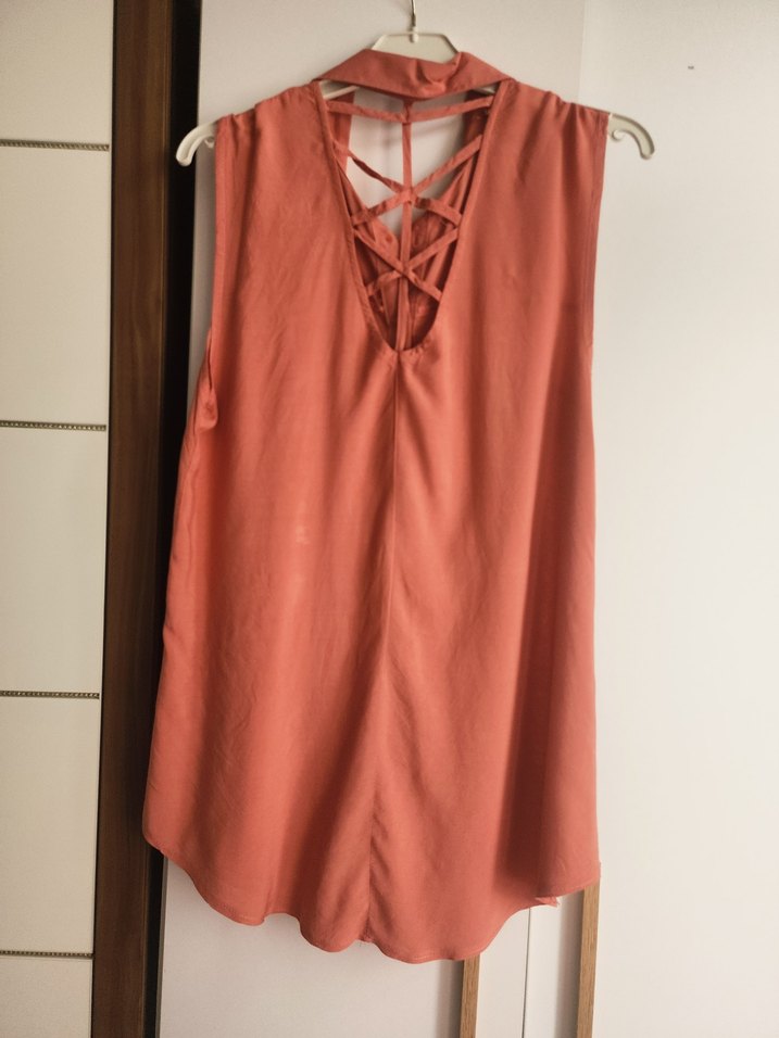 Drapeli V Yakalı Bohem Kadın Bluz - Görsel 2