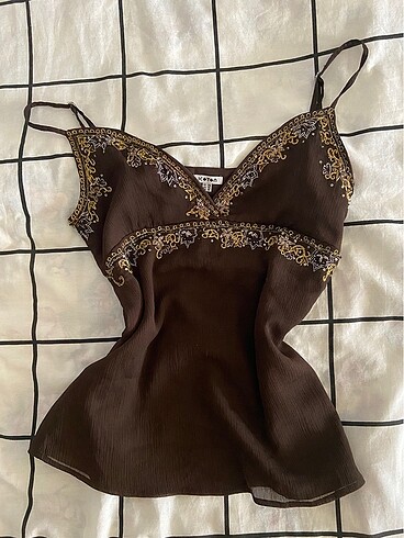 vintage gorunumlu bluz