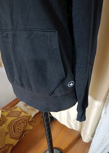Siyah Kapüşonlu Kadın Sweatshirt - Görsel 3