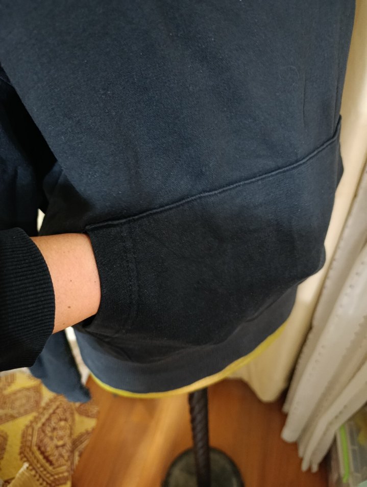 Siyah Kapüşonlu Kadın Sweatshirt - Görsel 5